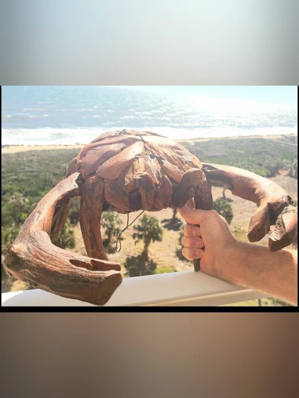 Handcrafted Solid Teakwood Crab
